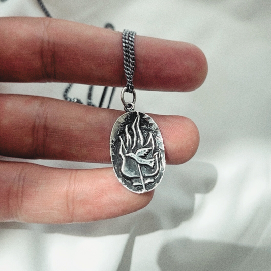 Plato's Cave Philosophy Pendant - Hidden Depths Silver