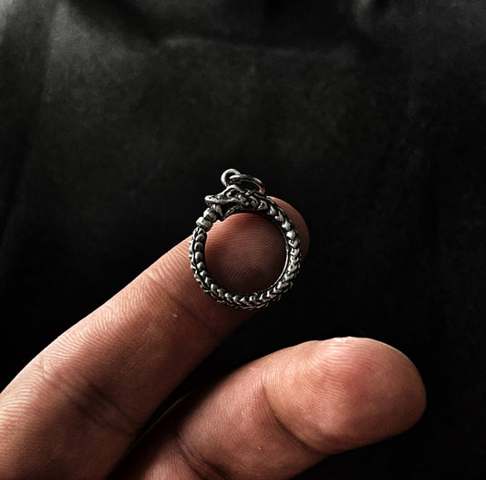 snake silver pendant