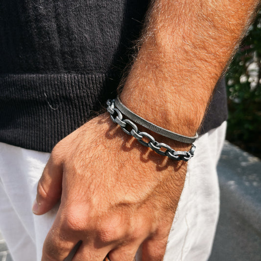 The Eternal Cuff Bracelet - Hidden Depths Silver