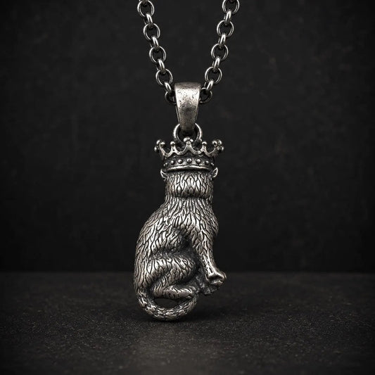 Medieval Cat King Necklace