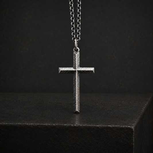 Minimalist Cross Sterling Silver Pendant