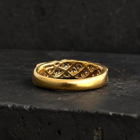 Dainty Gold Ring with Multicolored Sapphires