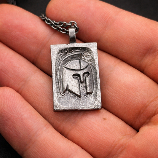 Spartan Warrior Silver Necklace - Hidden Depths
