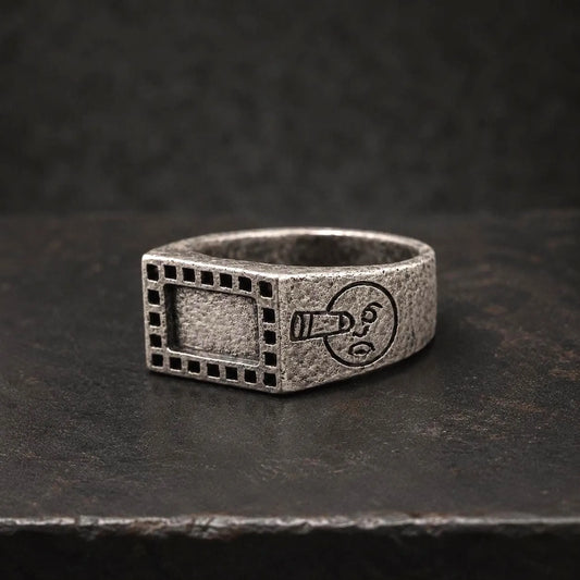 Cinephile Signet Silver Ring
