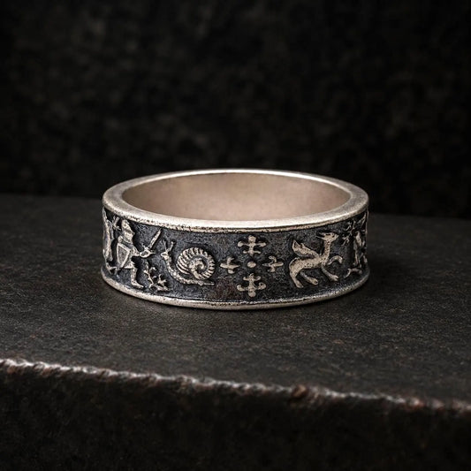 Medieval Marginalia Silver Ring