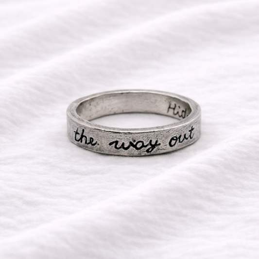 The Way Out Is Through Ring - Hidden Depths Silver