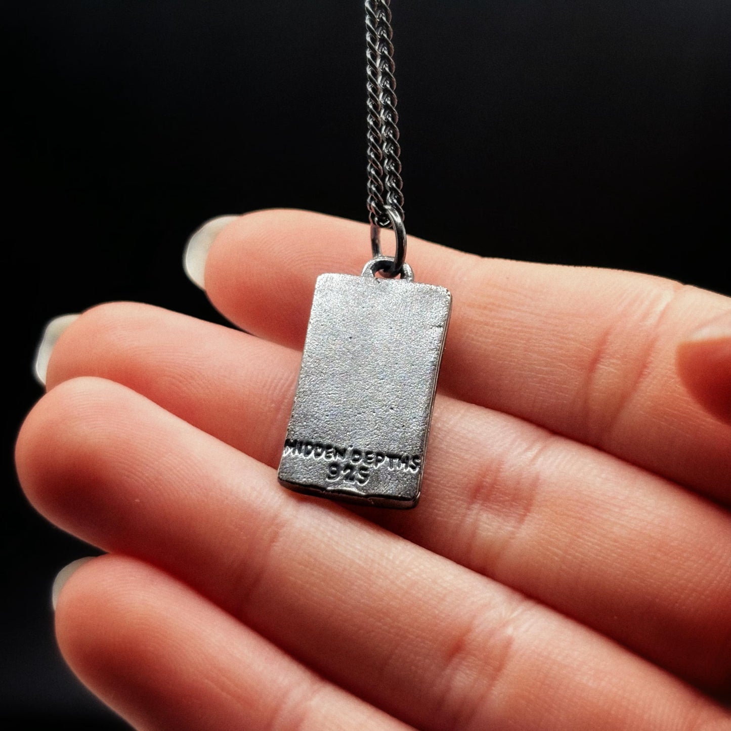 Men's Abstract Man Silver Necklace