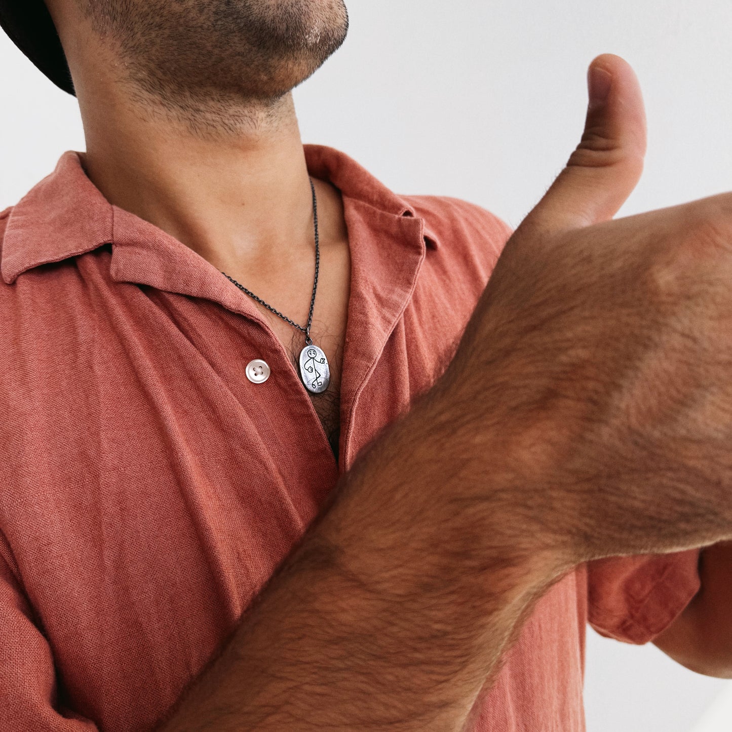 close up of pendant with styling