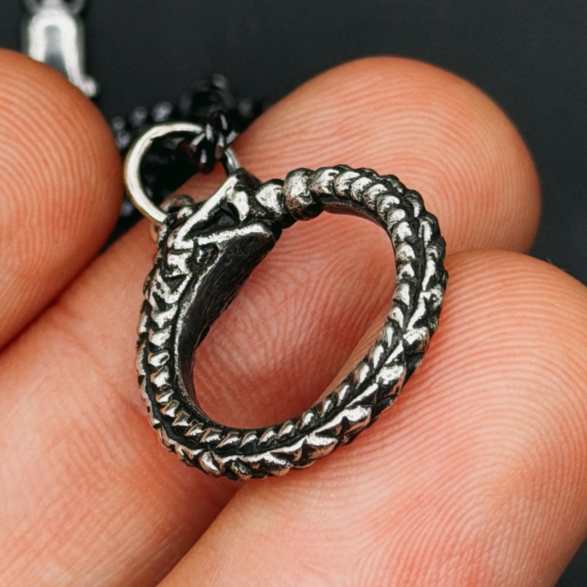 Ouroboros Snake Silver Pendant - Hidden Depths  