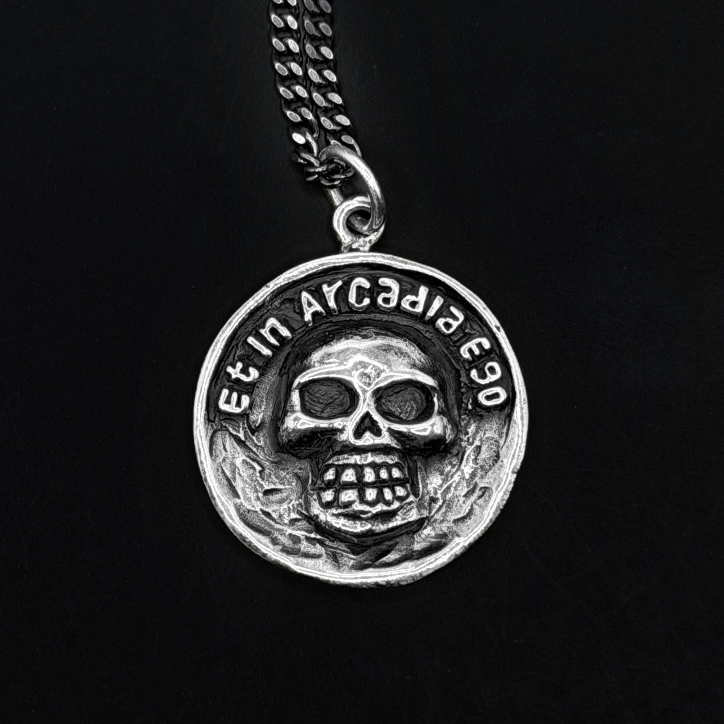 Memento Mori - Et in Arcadia Ego Pendant - Hidden Depths   Silver