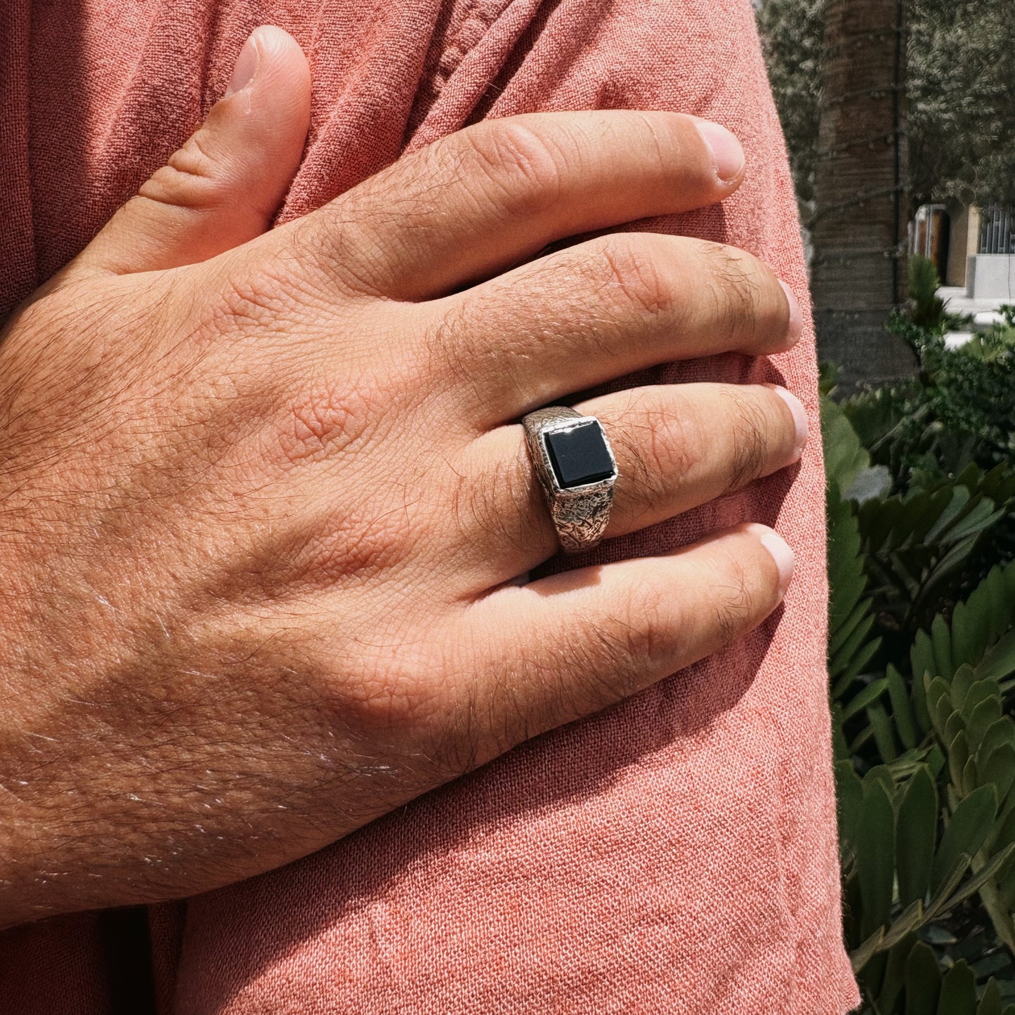 Black Onyx Silver Signet