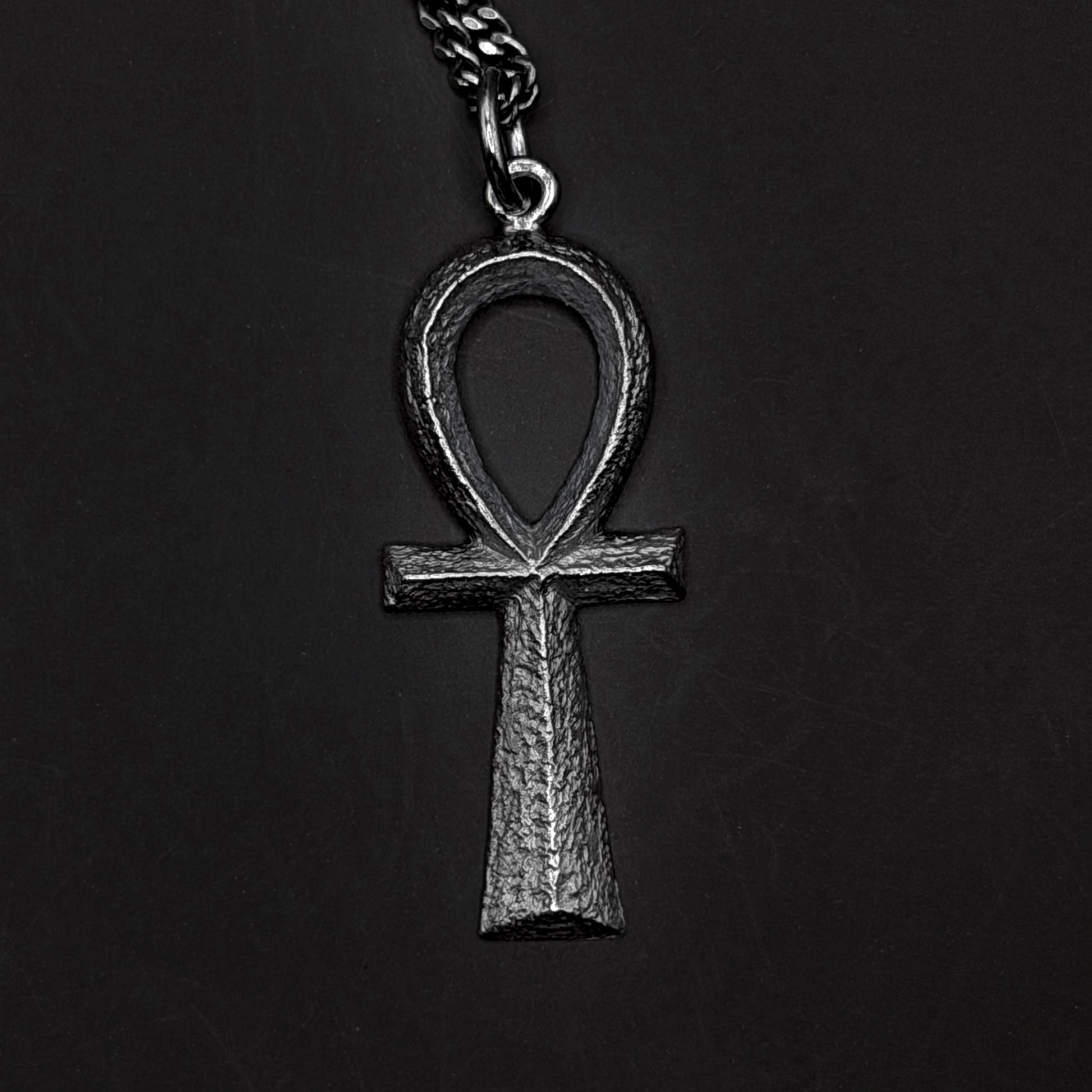 Men's Egyptian Ankh Silver Necklace