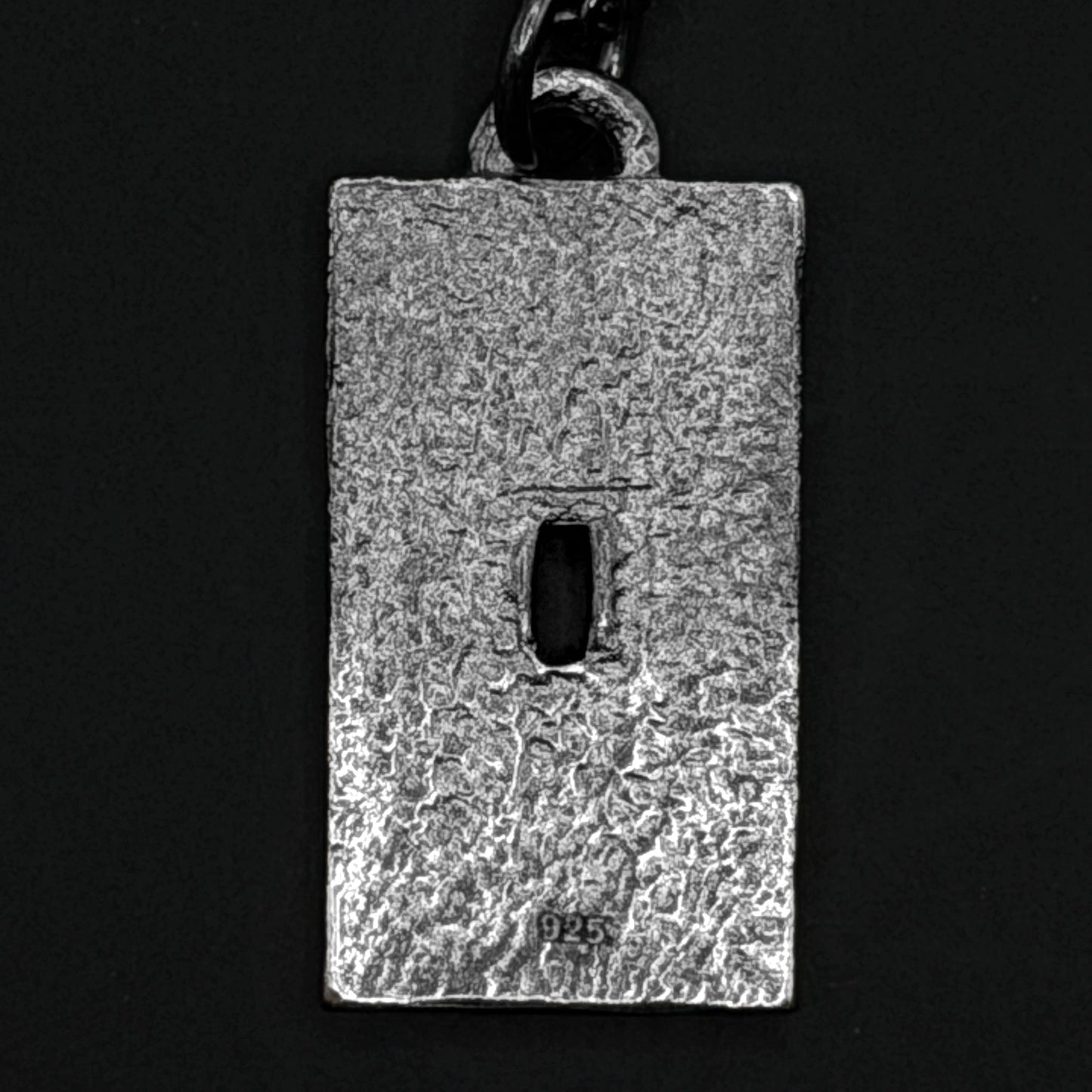 back view of sterling silver necklace