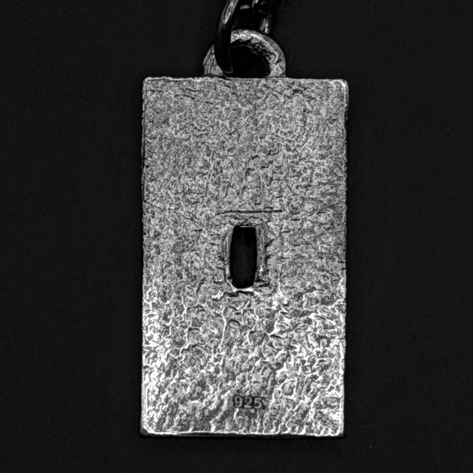 back view of sterling silver necklace