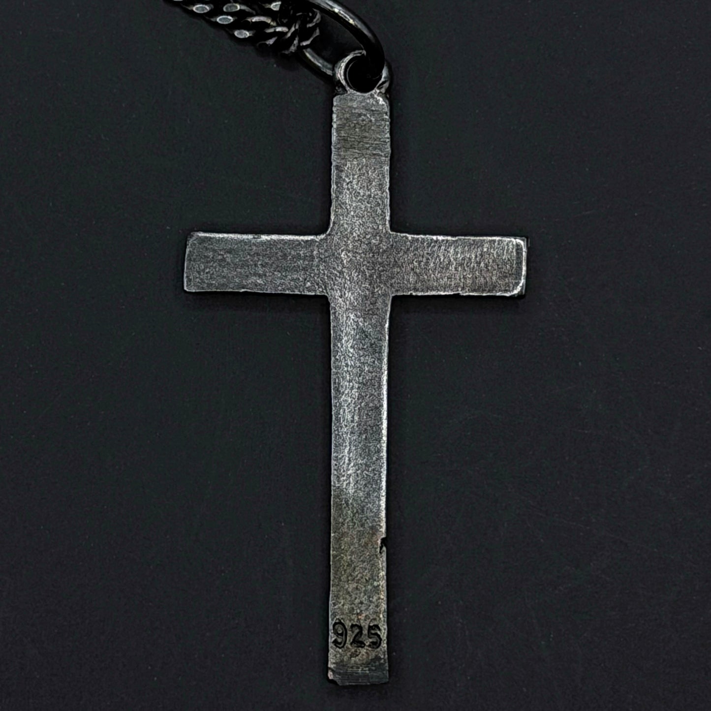 Minimalist Cross Sterling Silver Pendant - Hidden Depths  