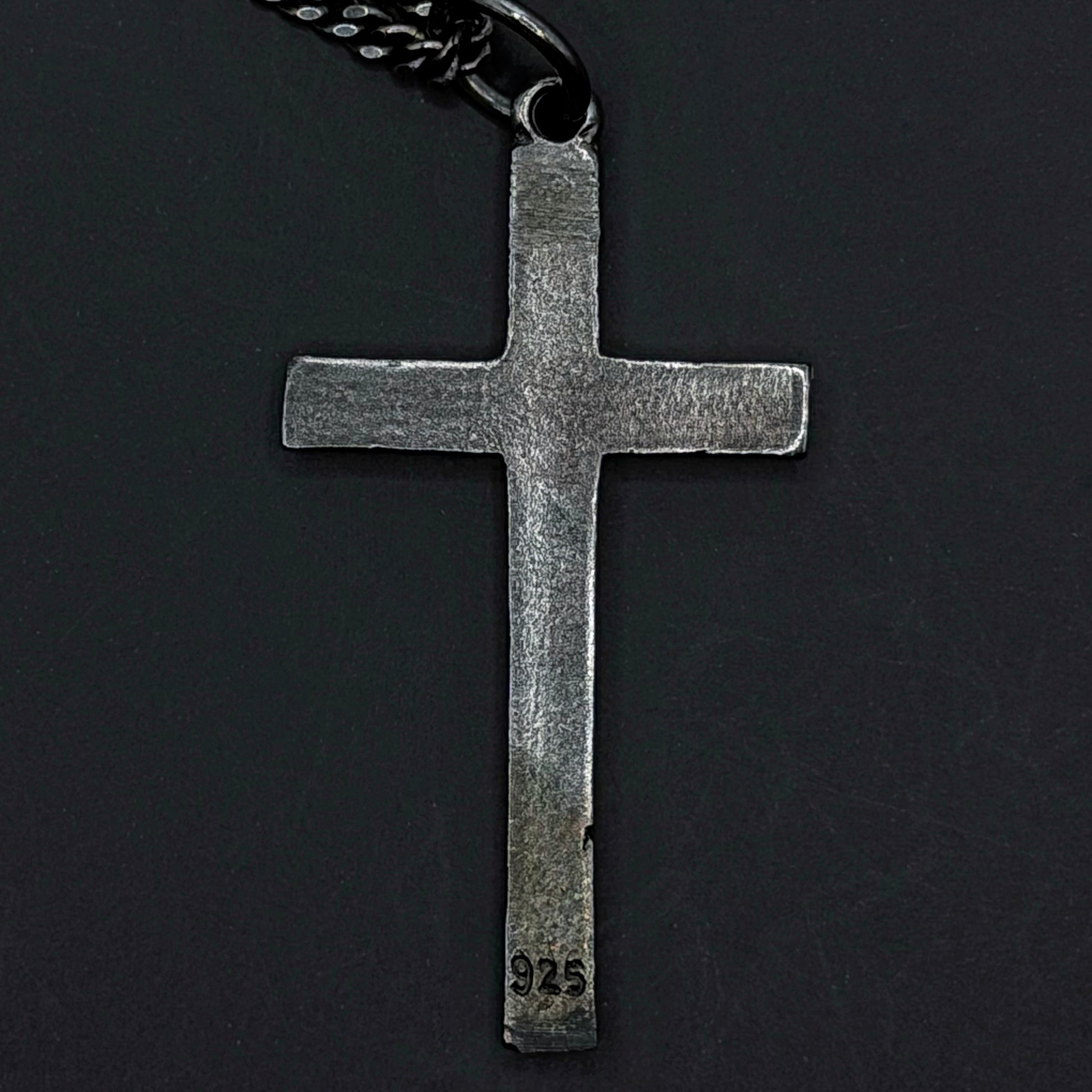 Minimalist Cross Sterling Silver Pendant - Hidden Depths  