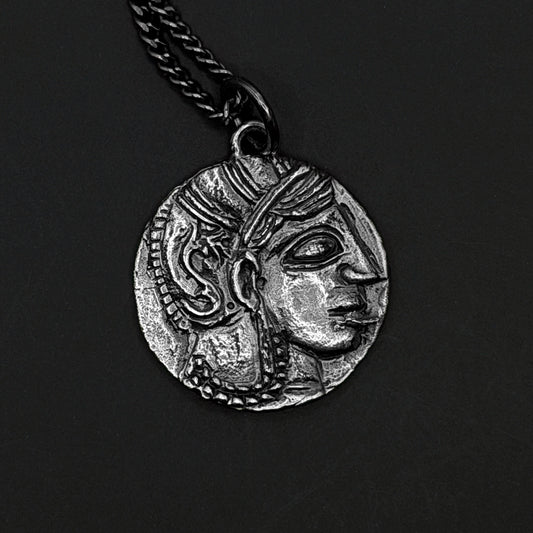 Owl of Athena Coin Necklace - Hidden Depths - Silver