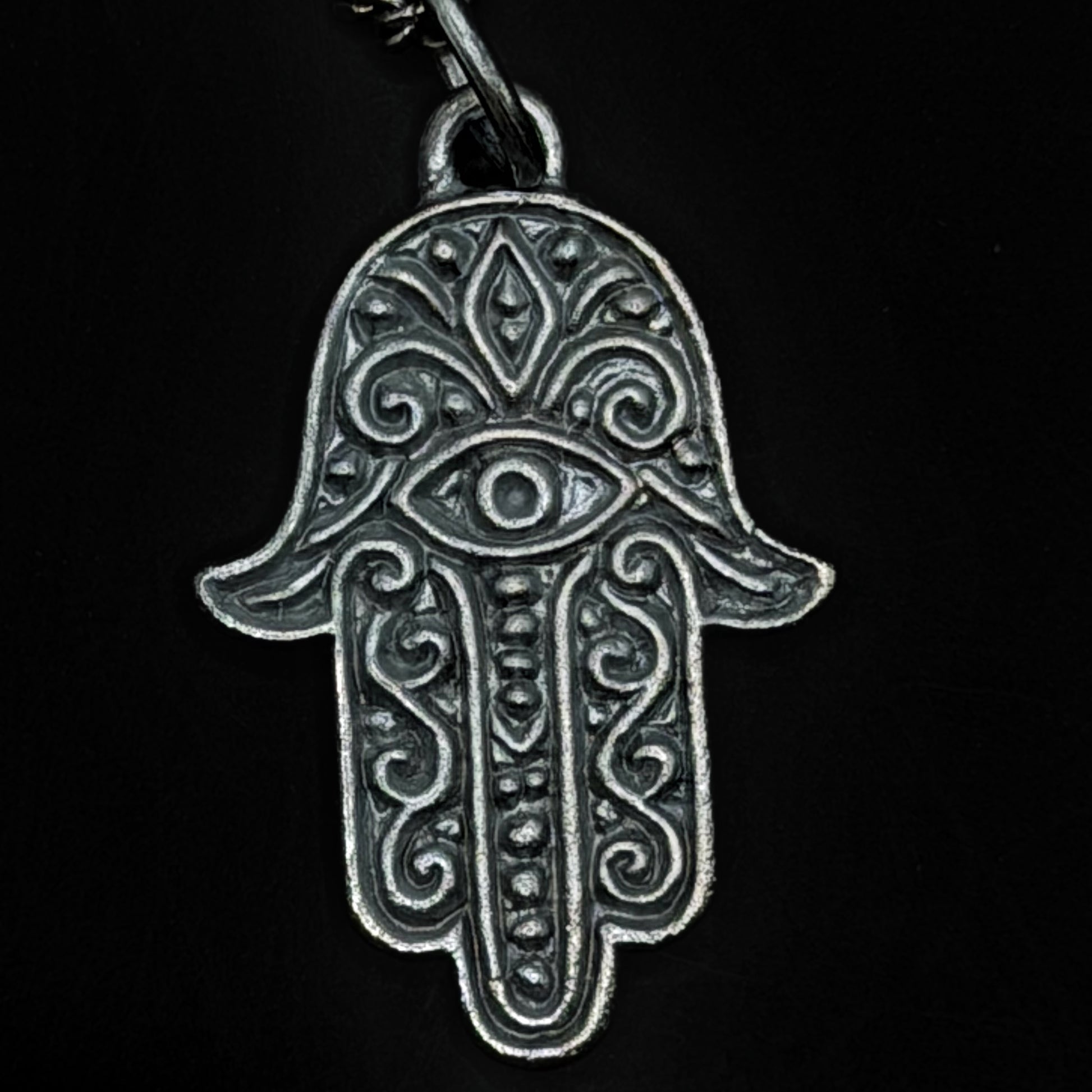 Men's Hamsa Silver Necklace - Hidden Depths