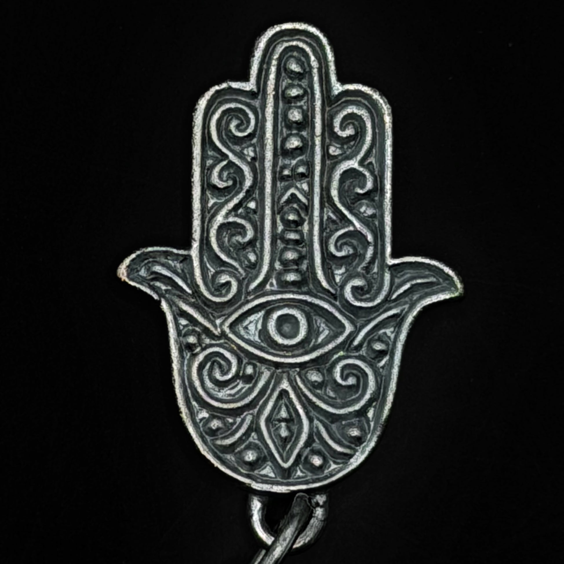 Men's Hamsa Silver Necklace - Hidden Depths