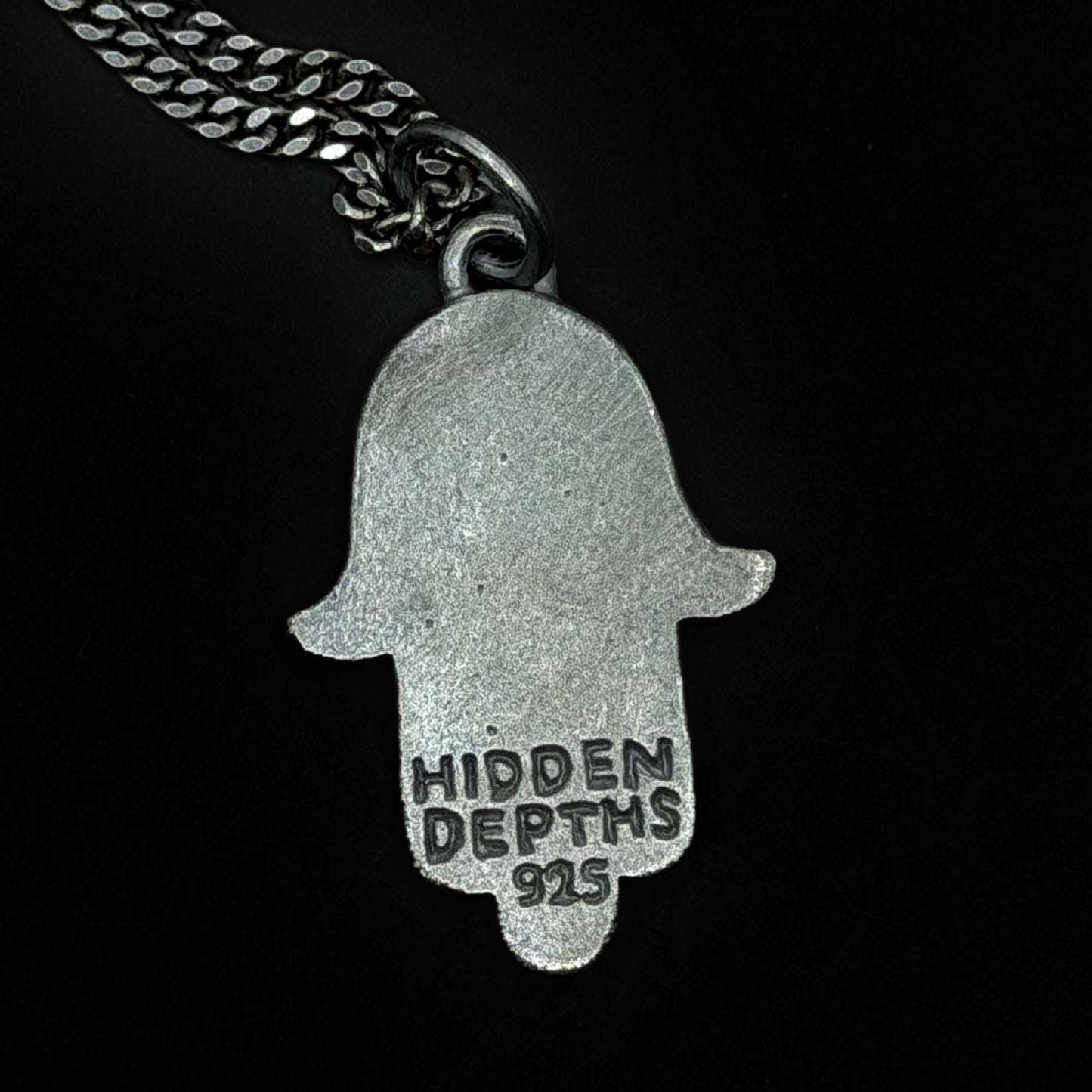 Men's Hamsa Silver Necklace - Hidden Depths