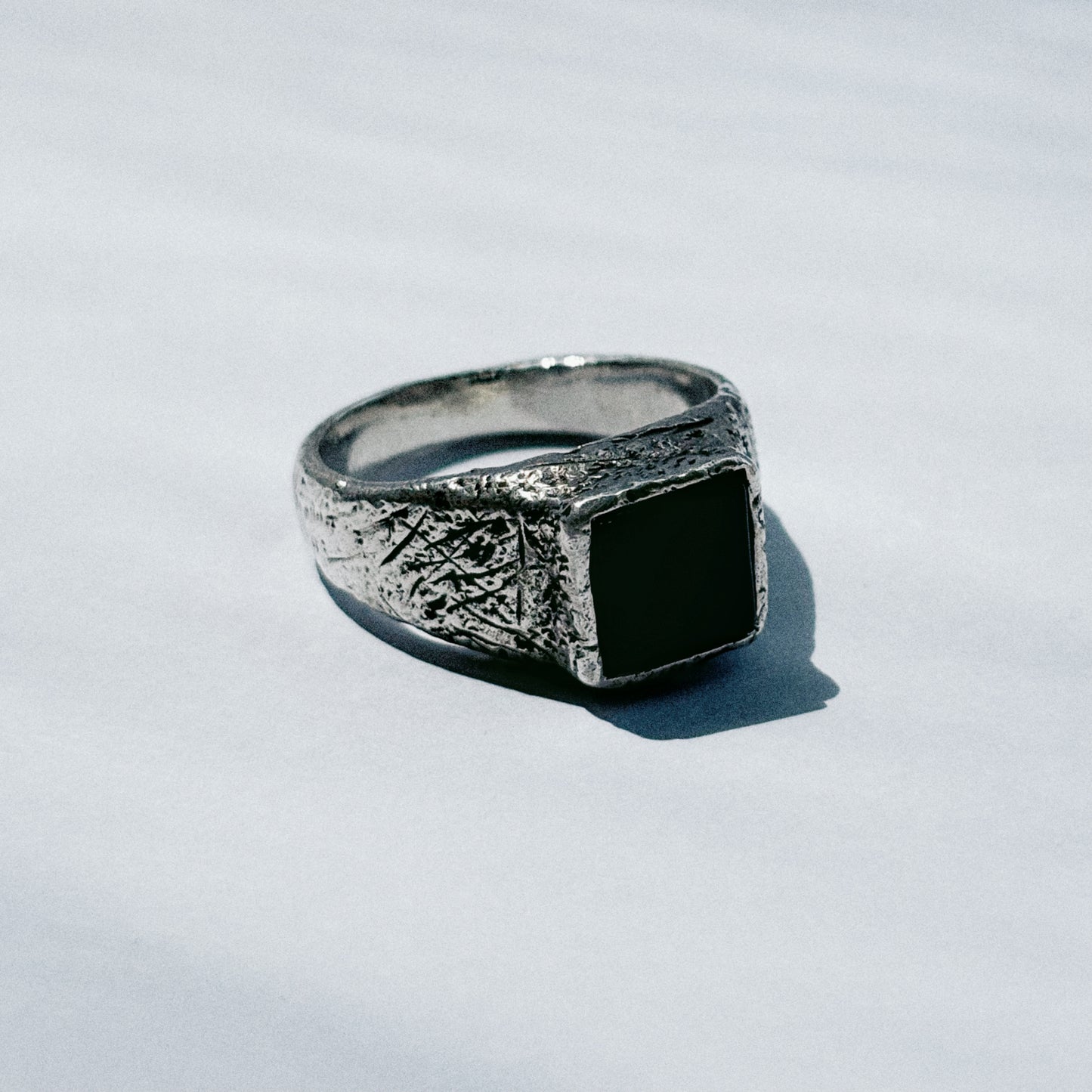 Black Onyx Silver Signet