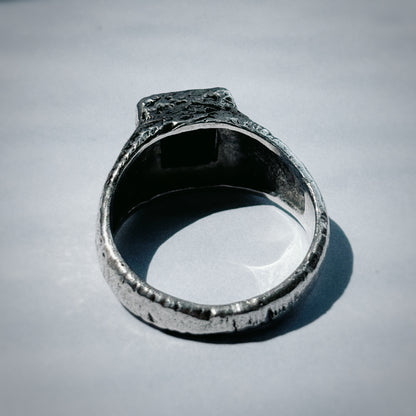 Black Onyx Silver Signet