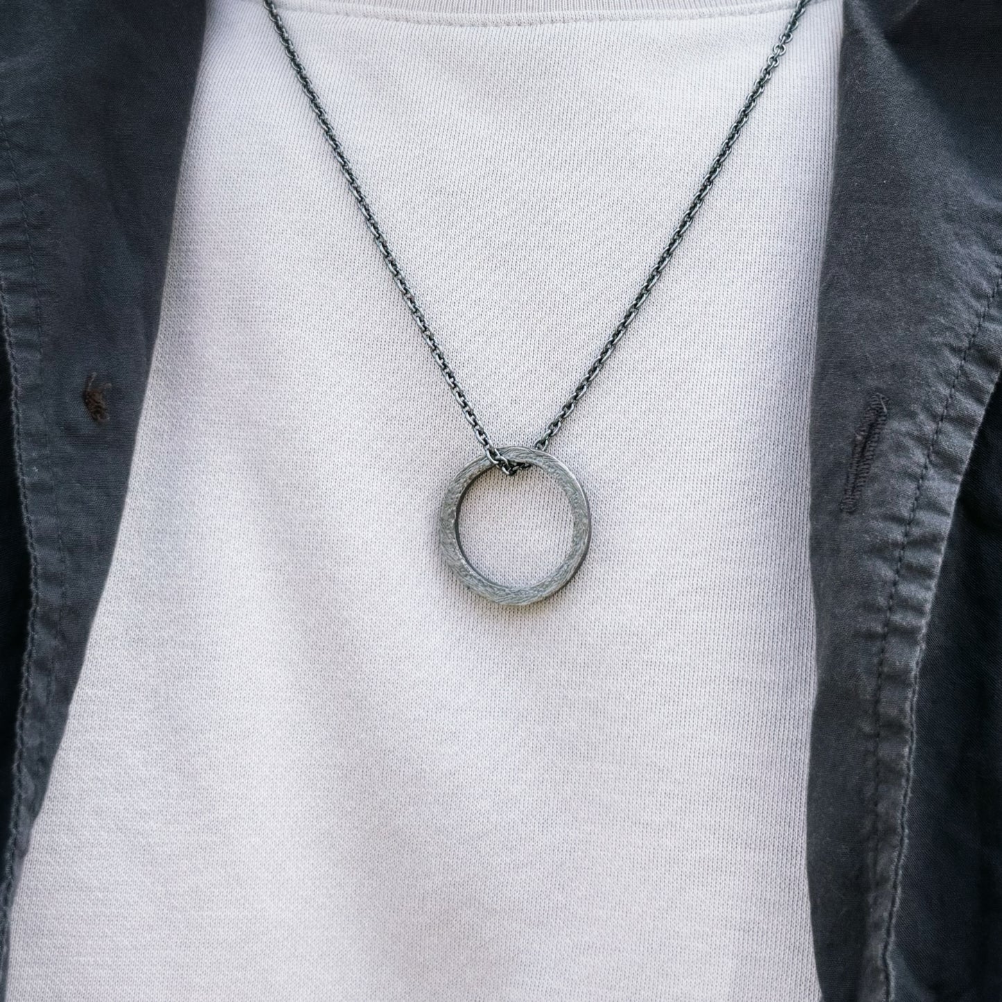 Geometric Circle Necklace