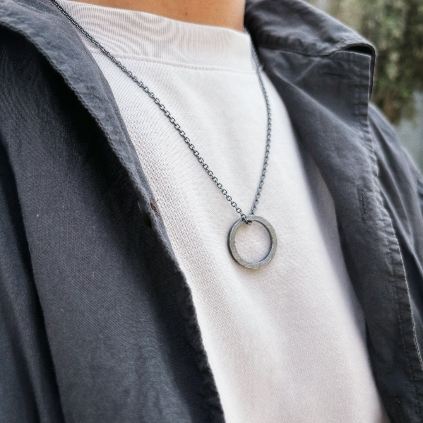 Geometric Circle Necklace