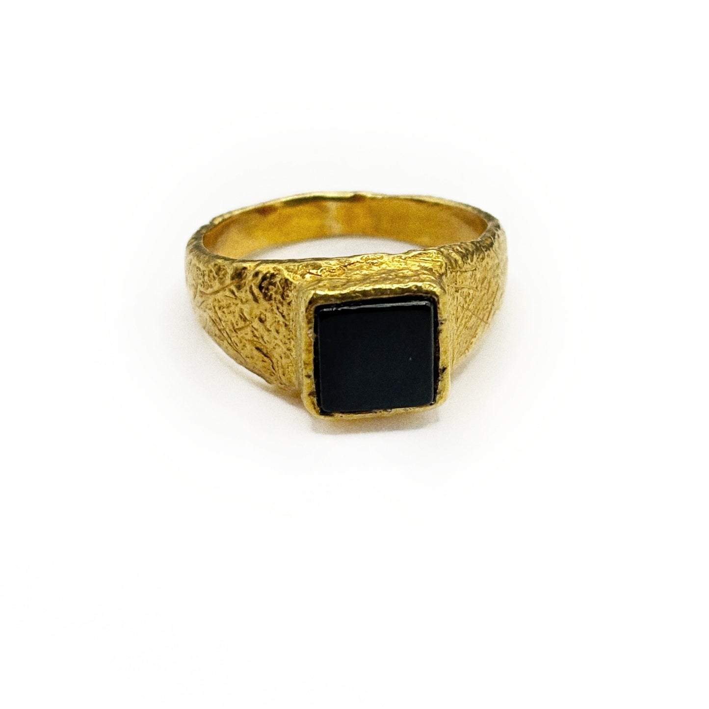 Black Onyx Gold Signet