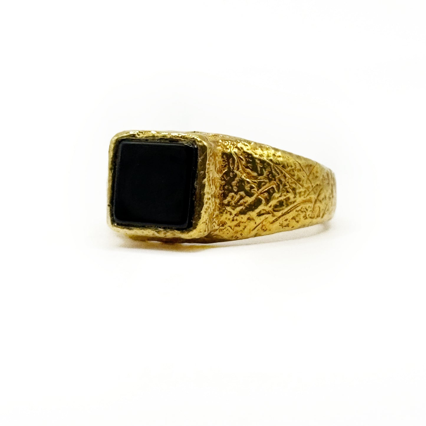 Black Onyx Gold Signet