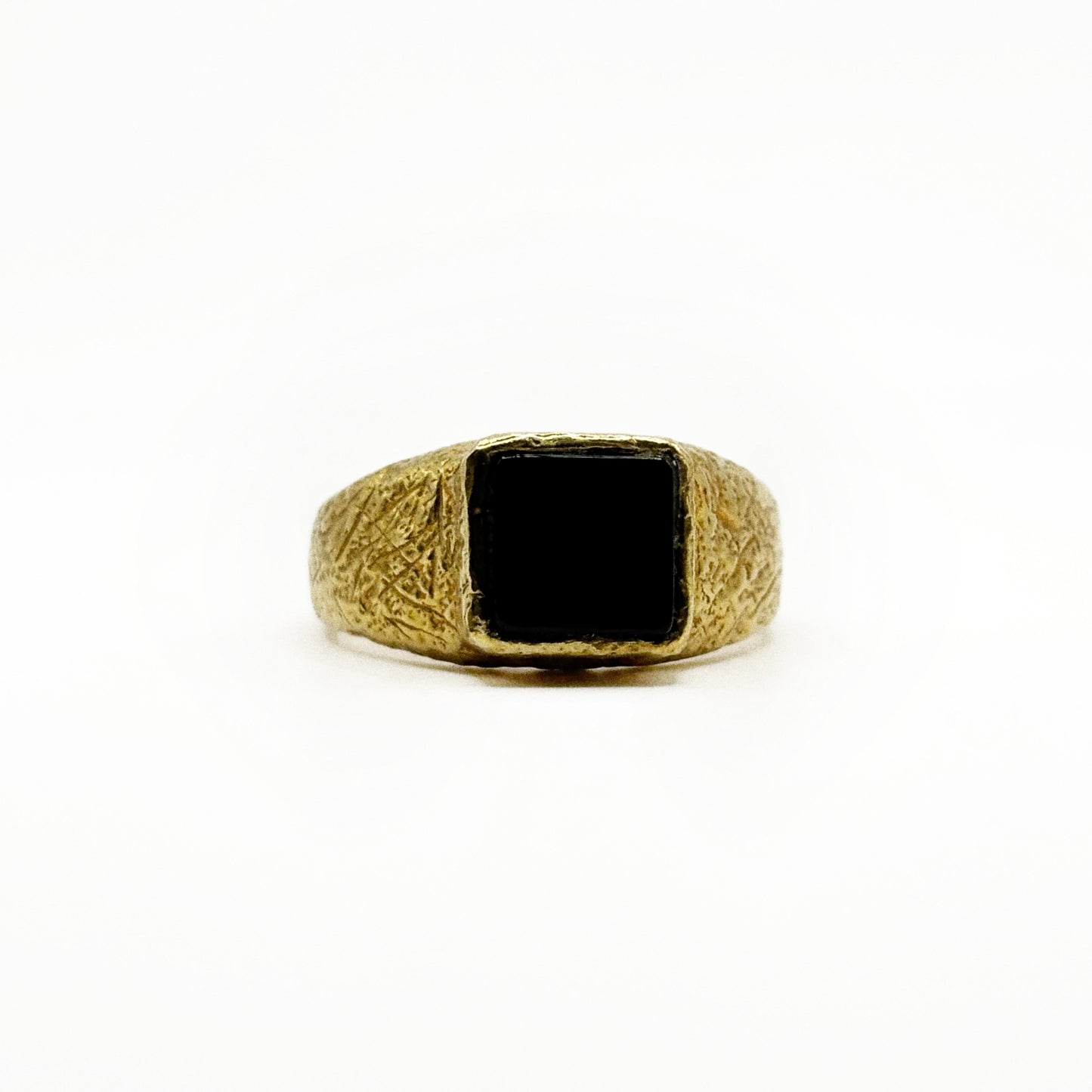 Black Onyx Gold Signet