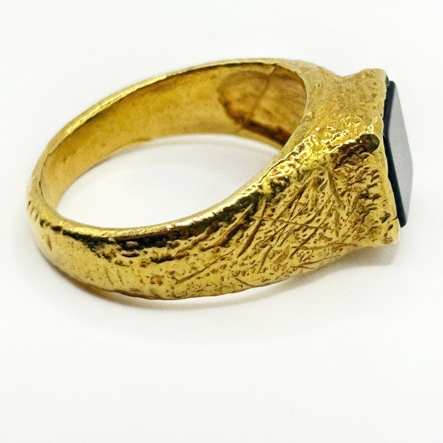 Black Onyx Gold Signet