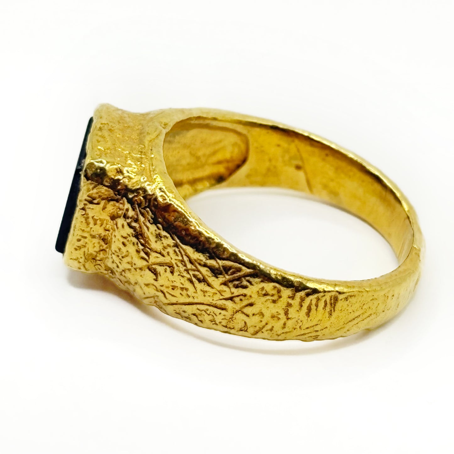 Black Onyx Gold Signet