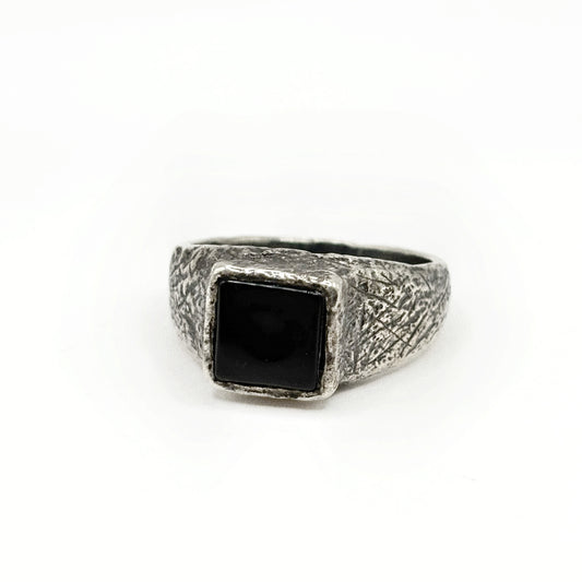 Black Onyx Silver Signet