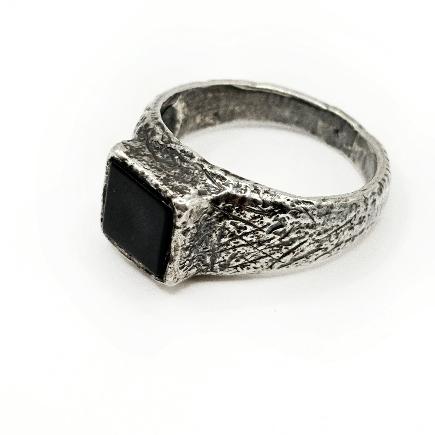 Black Onyx Silver Signet