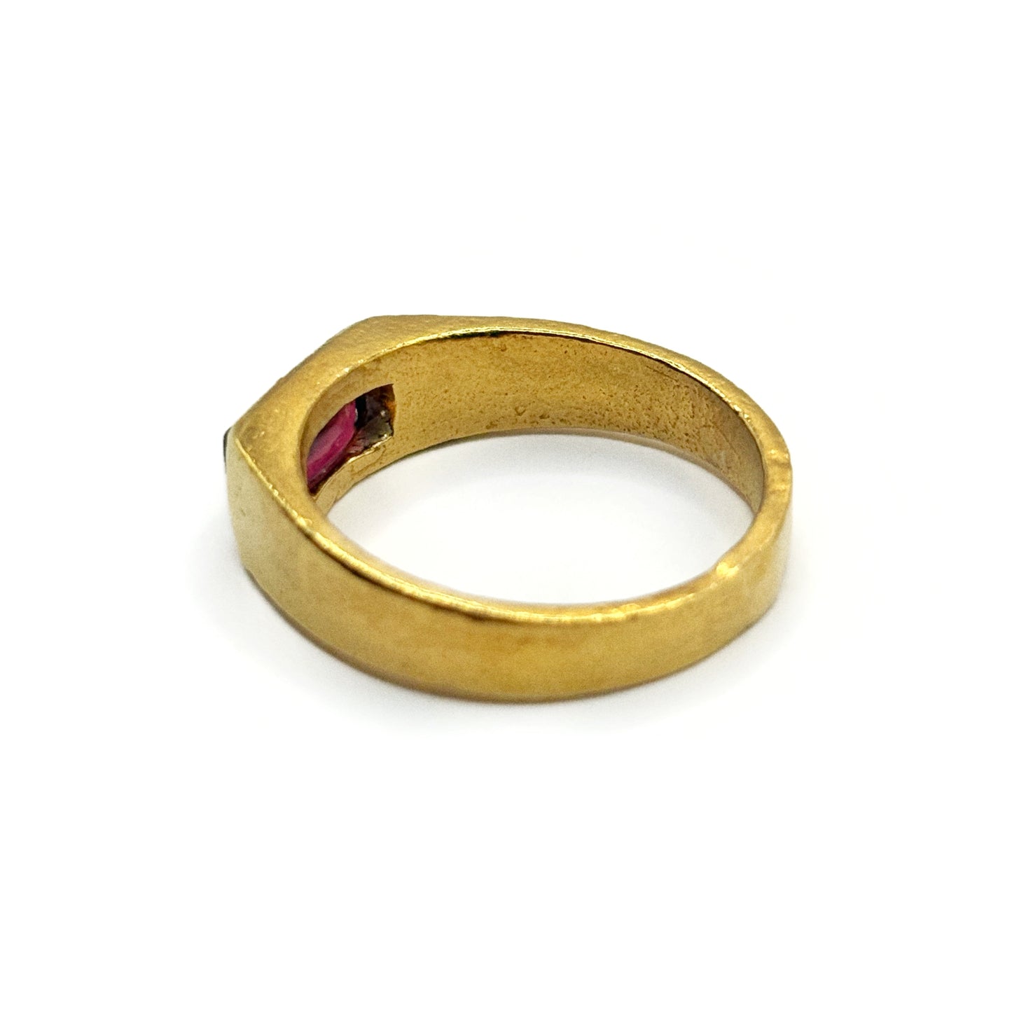Red Garnet Gold Signet