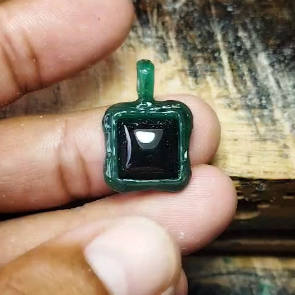 Black Onyx Gold Pendant