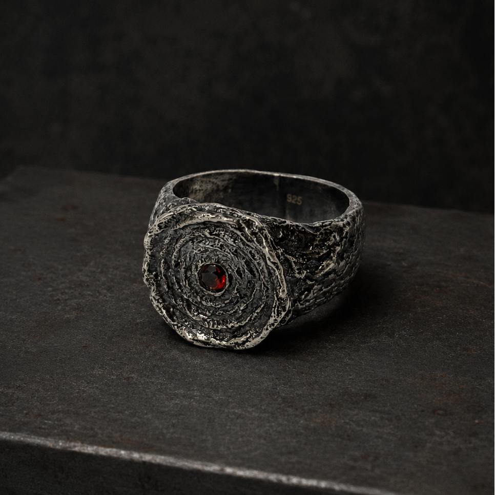 The Abyss Ring With Natural Gemstones