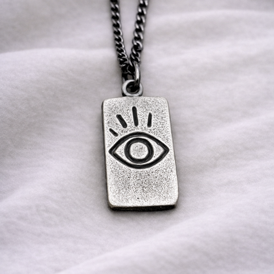 Evil Eye Necklace - Hidden Depths - Silver