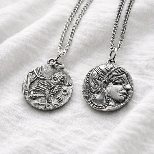 Owl of Athena Coin Necklace