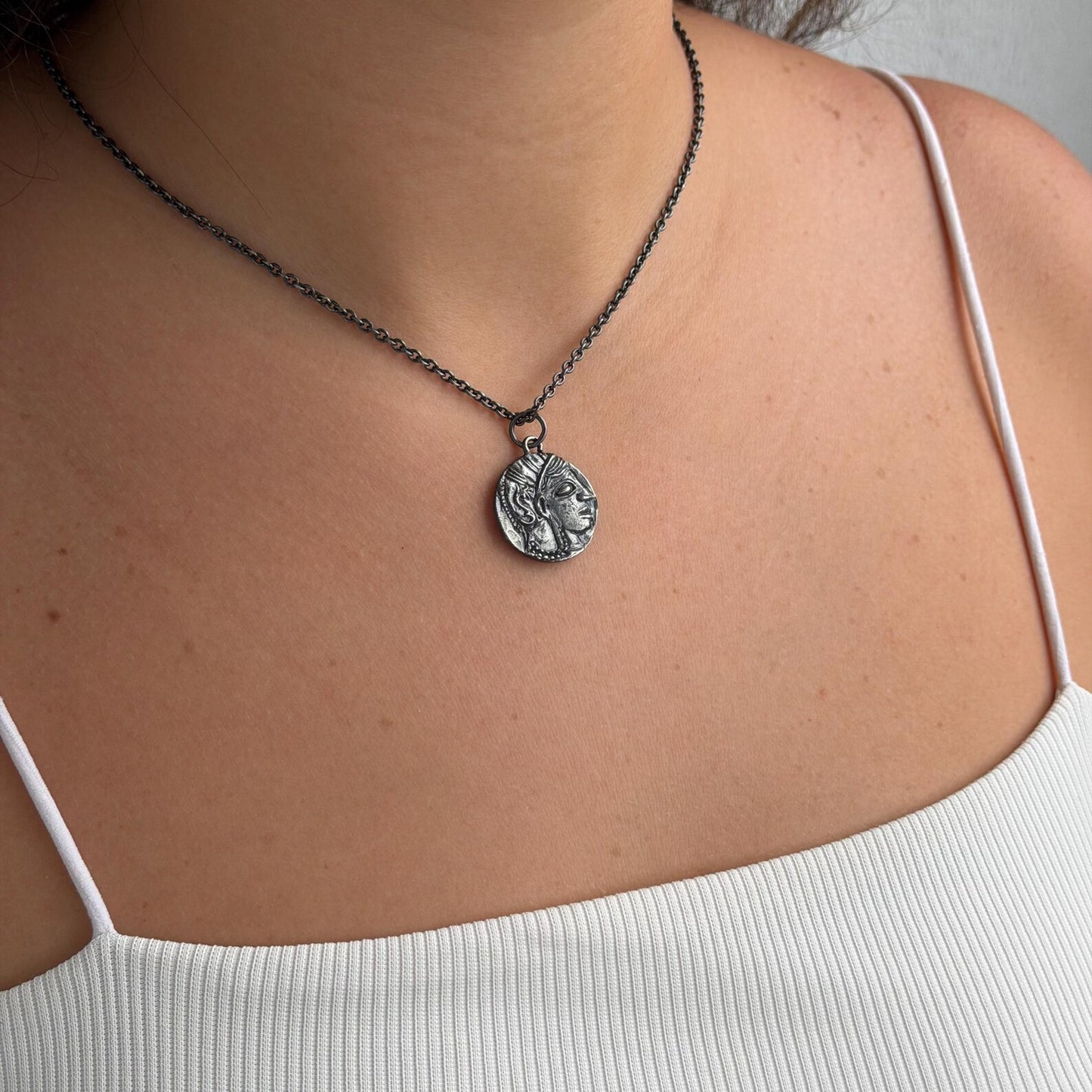 Owl of Athena Coin Necklace