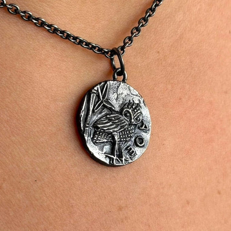 Owl of Athena Coin Necklace