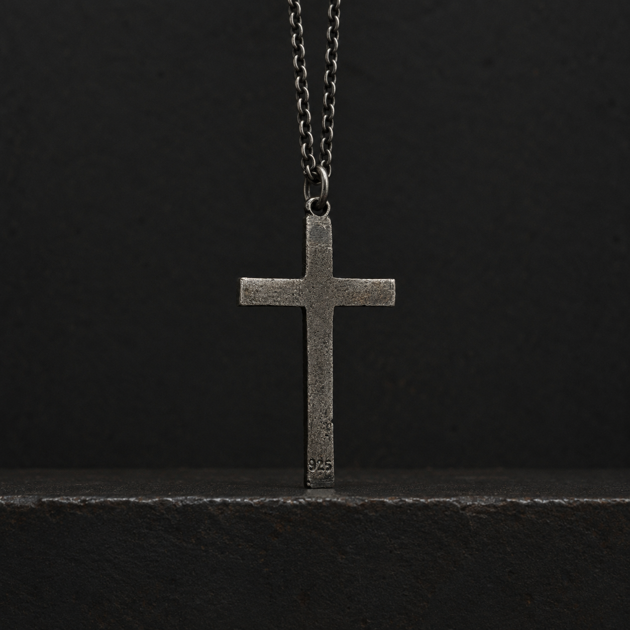 Minimalist Cross Sterling Silver Pendant