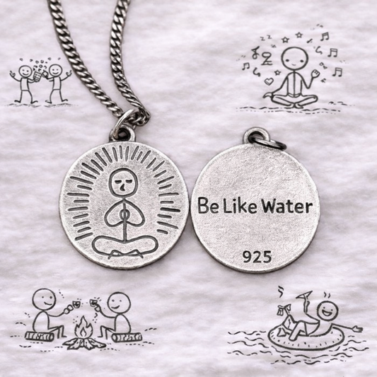 Be Like Water Silver Necklace