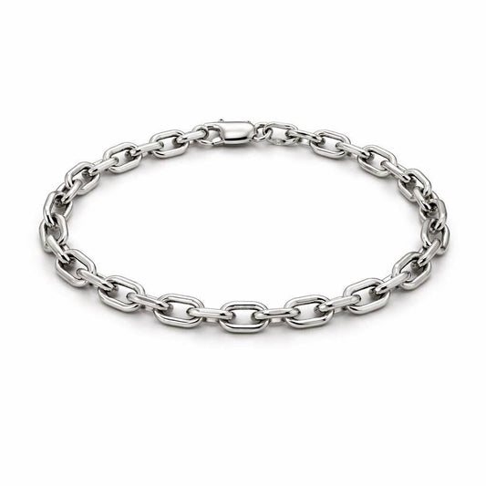 Men's Silver Cable Chain Bracelet