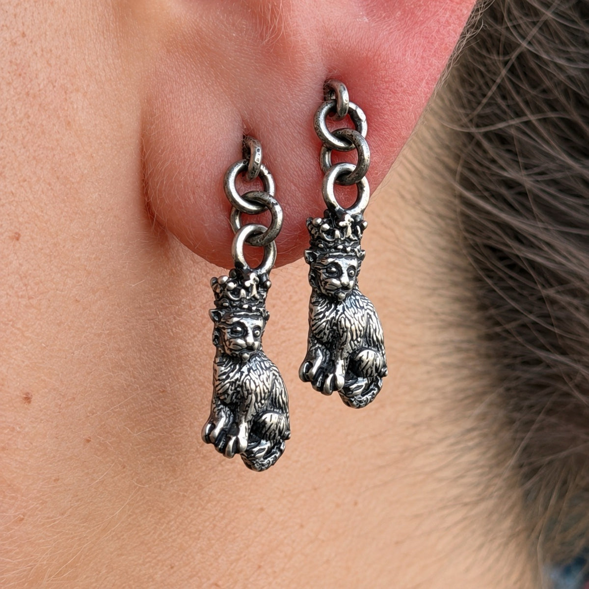Medieval Cat Earrings