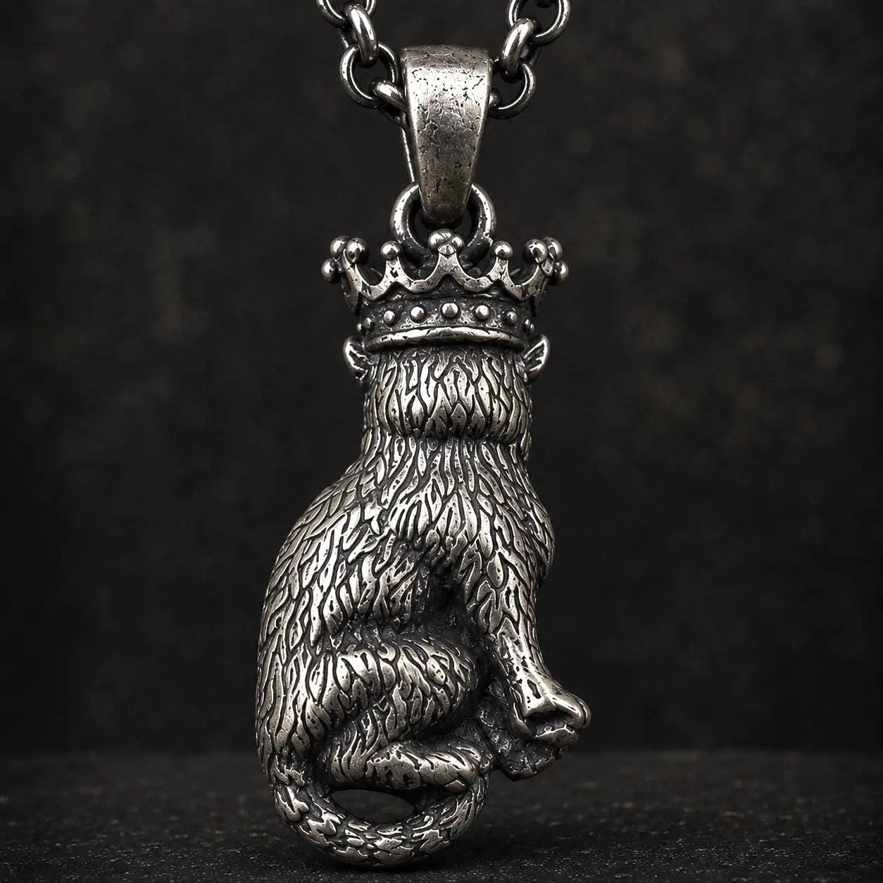 Medieval Cat King Necklace
