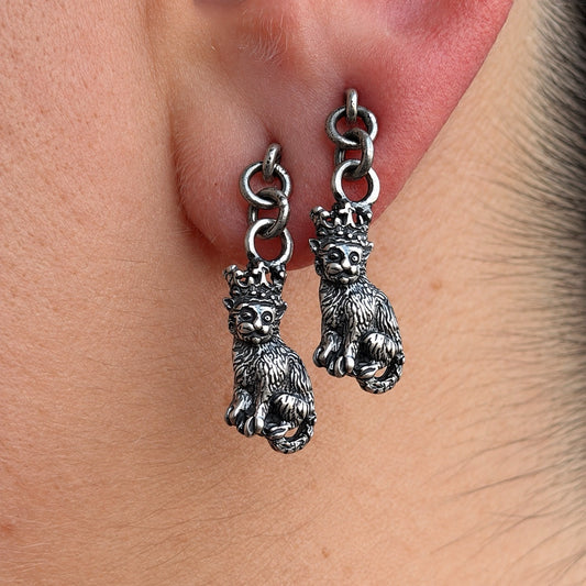 Medieval Cat Earrings