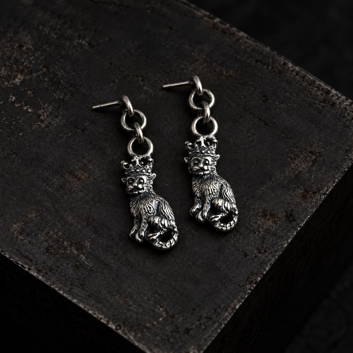 Medieval Cat Earrings