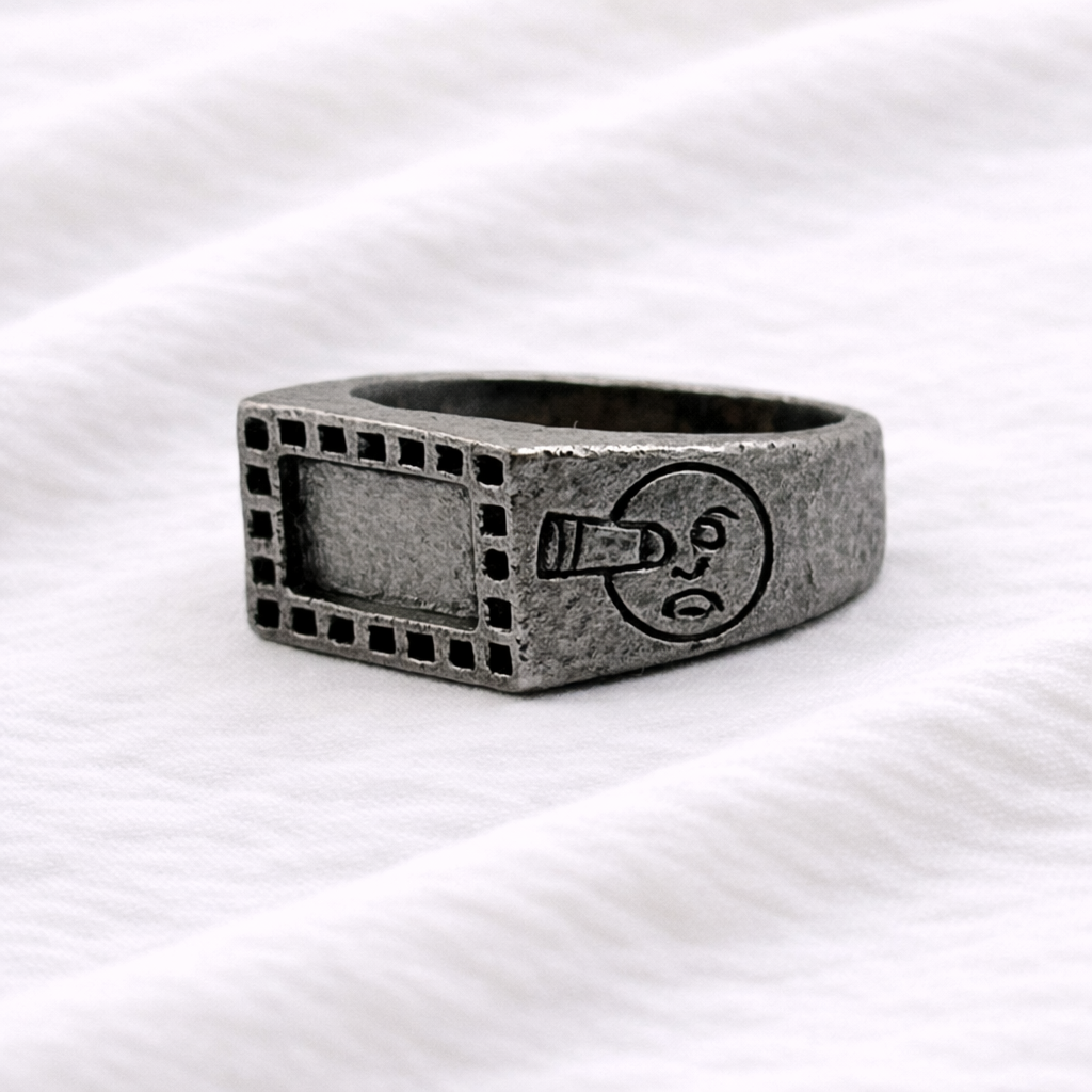 Cinephile Signet Ring - Hidden Depths   Silver